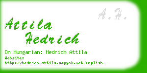 attila hedrich business card